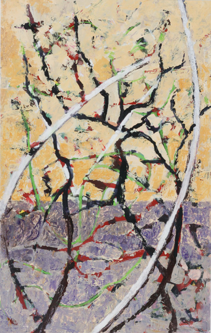 James Yuncken, Plant Network - 80 x 50 cm, acrylic, pastel on paper, 2003