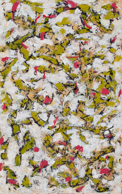 James Yuncken, Floral Pattern - 80 x 50 cm, mixed media on paper, 2003
