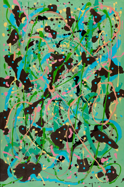 James Yuncken, Matrix - 121 x 81 cm, mixed media on board, 2004