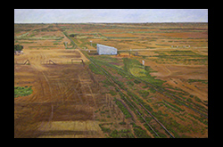 James Yuncken, Oodnadatta Track, South Australia's Outback, Curdimurka II, The view east - 100 x 150 cm, acrylic on board, 2017