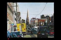 James Yuncken, The Max, Brunswick St, afternoon of 3rd October, 2012, 84 x 112 cm, acrylic on board, 2013