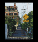 James Yuncken  Slow, Simpson St East Melbourne, afternoon of 29th November, 2010, 58 x 45 cm acrylic on board 2014