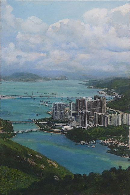 James Yuncken, Lantau, 83.5 x 55.5 cm, acrylic on canvas, 2020