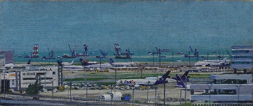 James Yuncken, Airport 5, 12 x 24 cm, acrylic on canvas, 2020