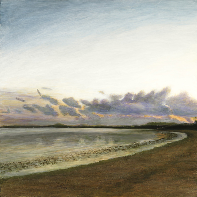 James Yuncken, Sunrise over Cape York, 118.5 x 118 cm, acrylic on board, 2010