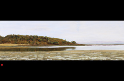 20100503 James Yuncken, Red Island 36 x 110 cm, acrylic on board, 2010