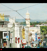 James Yuncken Everything Under $30, Bridge Rd Late Afternoon of 30th December 2010, 45 x 43.5 cm, acrylic on board, 2011