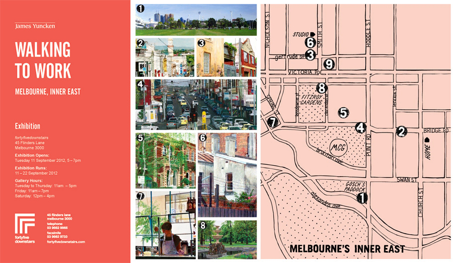 Map of Melbourne's Inner East plus ptg thumbnails