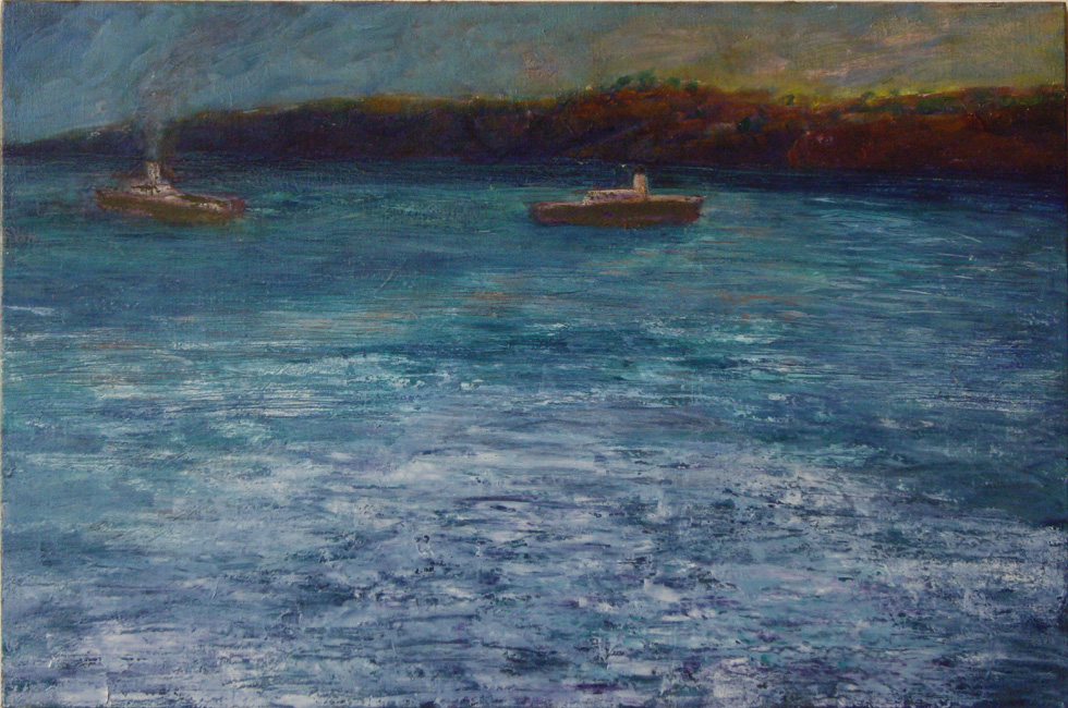 James Yuncken, Ships - 76 x 50.5 cm, oil on canvas, 1995