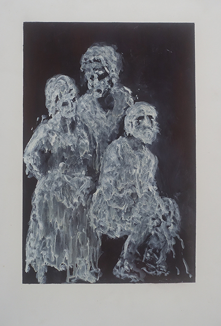 James Yuncken, Theatrics - 45.5 x 30 cm, oil on paper, 1996
