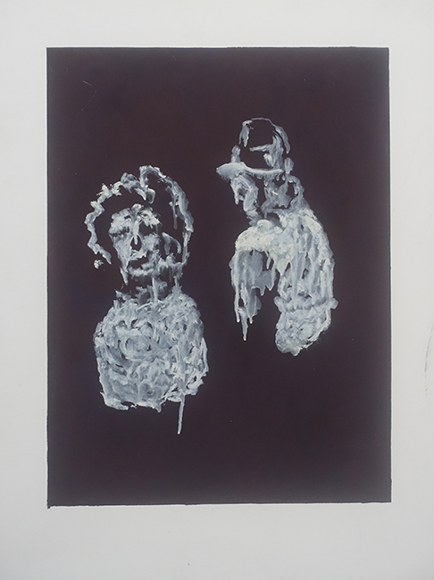 James Yuncken, Disembodied souls - 45.5 x 34 cm, oil on paper, 1996