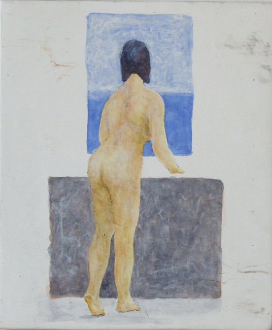 James Yuncken, Nostalgia Study - 30 x 25 cm, watercolour, wax medium, pigments on gesso board, 2000