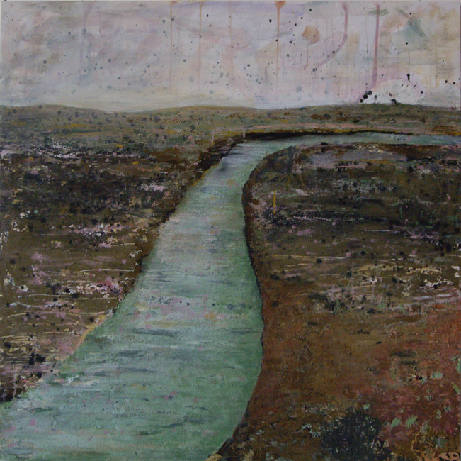 James Yuncken, The Great River - 119 x 119 cm, acrylic on board, 2009