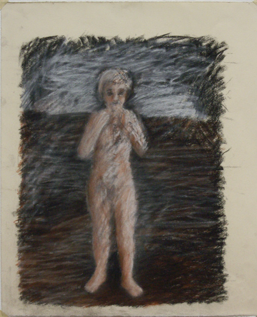 James Yuncken, Drawings from the Muse: Boy - 39 x 32.5 cm, charcoal, pastel on paper, 2000