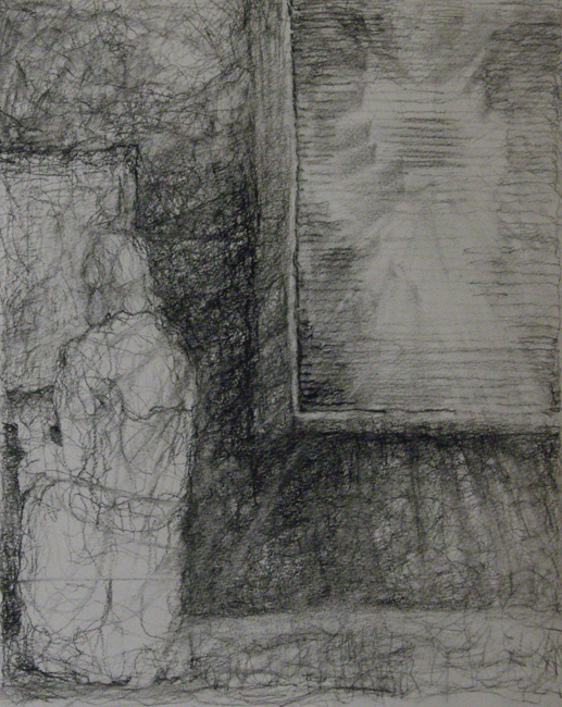 James Yuncken, Blind - 45 x 39.5 cm, conte pencil on paper, 2008