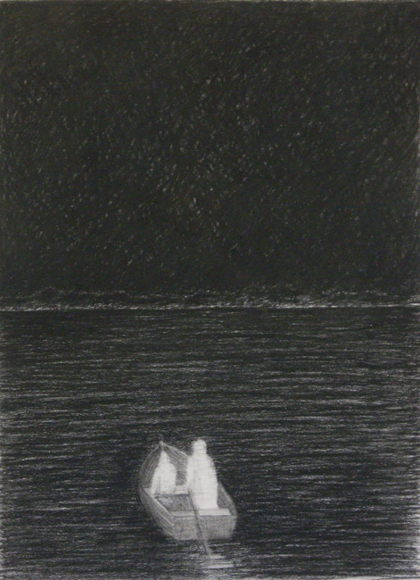 James Yuncken, Lethe - 70 x 50 cm, charcoal on paper, 2009