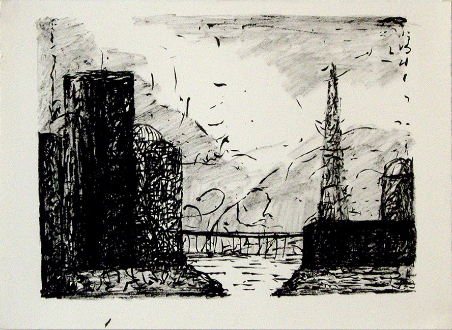 James Yuncken, City - 27.5 x 38.5 cm, ink on paper, 2016