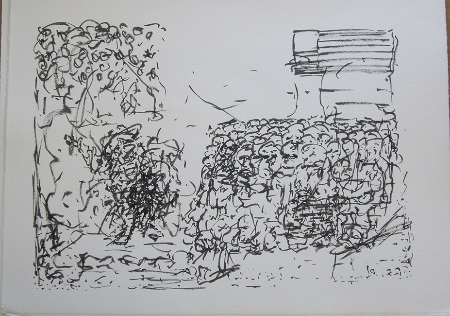 James Yuncken, Convention - 27.5 x 38.5 cm, ink on paper, 2016