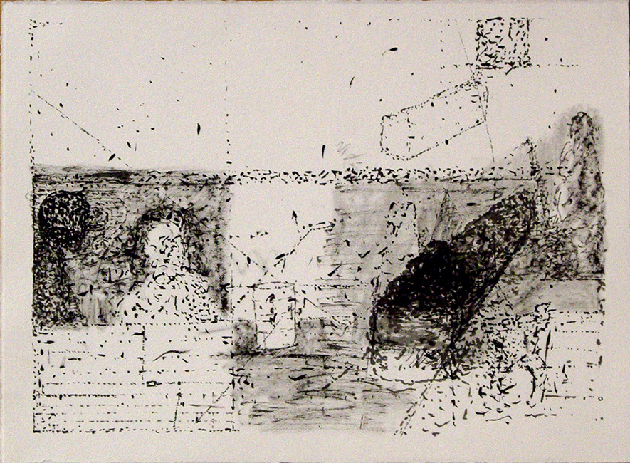 James Yuncken, Cartoon Dockside - 27.5 x 38.5 cm, ink on paper, 2016