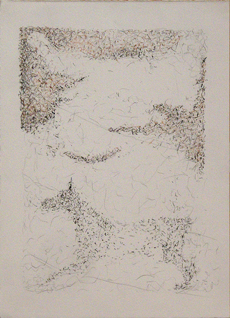 James Yuncken, Suggestions of things - Map with a dog - 38.5 x 27.5 cm (paper), conte pencil on paper, 2016