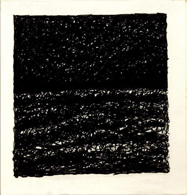 James Yuncken, Nightscape - 35 x 33.5 cm, pitt charcoal on paper, 2016