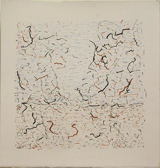 James Yuncken, Abstract III - 35 x 33.5 cm, conte pencils on paper, 2017