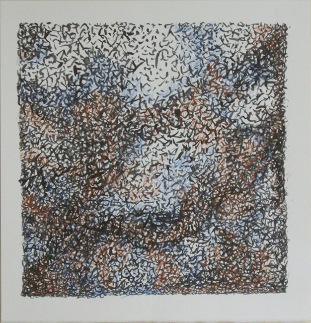 James Yuncken, Abstract VIII - 36 x 35 cm, conte pencils, ink on paper, 2017