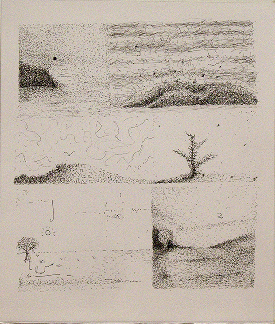 James Yuncken, Cartoon of Soft Focus Landscapes - 34 x 30 cm, ink on paper, 2017