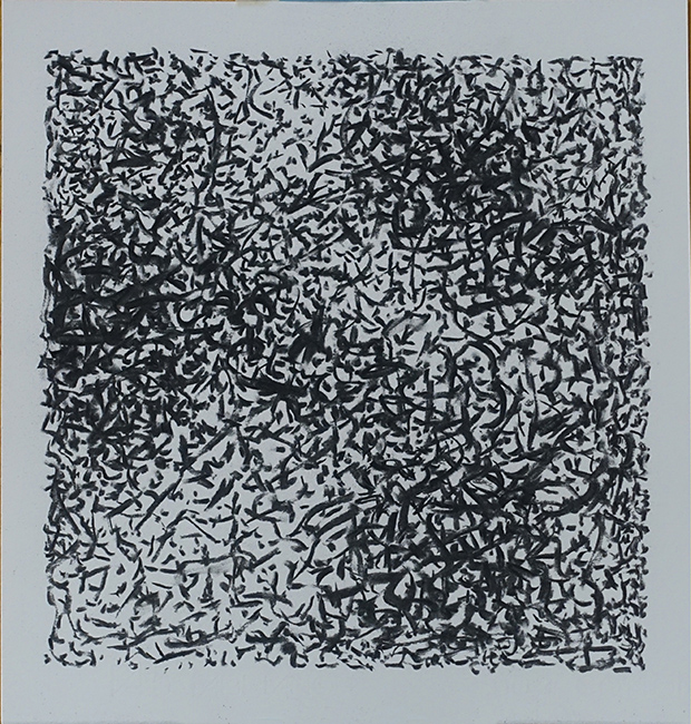 James Yuncken, Correct Balance of Densities - 35 x 33.5 cm, charcoal on paper, 2020