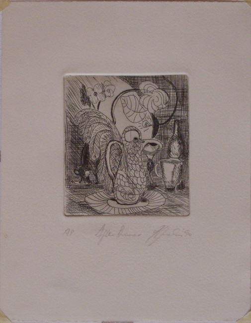 James Yuncken, After Dinner (Bird Series) - Edition of 10, etching on Hahnemuhle paper, 11.5 x 10.5 cm, 1990
