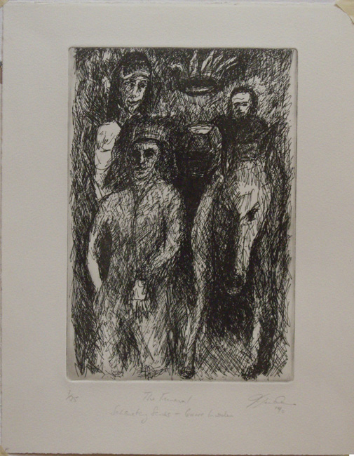 James Yuncken, The Funeral (Schoenberg Series - Gurre Lieder) - 29 x 19.5 cm, 1990