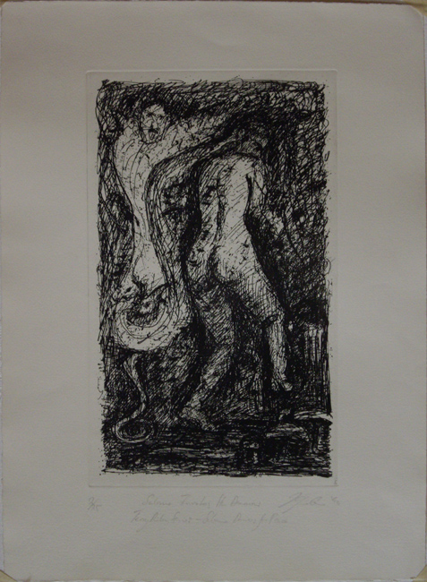 James Yuncken, Salome Invokes Her Demons (Terry Riley Series - Salome Dances for Peace) - 38 x 23 cm, 1990