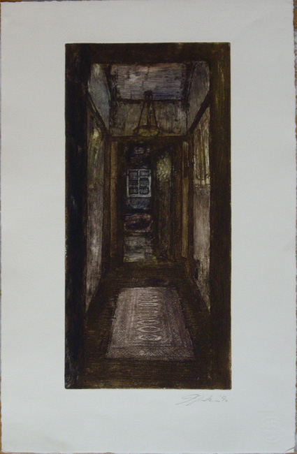 James Yuncken, Untitled - Interior Hallway - 41 x 19.5 cm, 1990