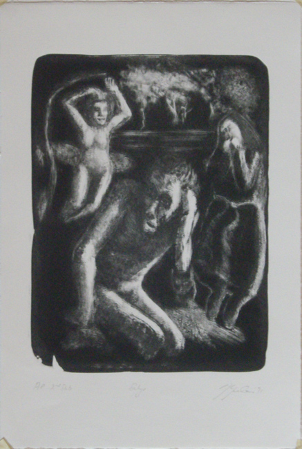 James Yuncken, Satyr (State II) - 40 x 30 cm, 1991