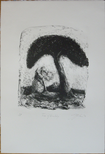 James Yuncken, Tree of Knowledge - Lithograph, Edition of 4, irregular, 25.5 x 30.5 cm (approx.), 1992