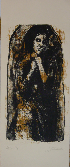 James Yuncken, Untitled - Female Figure (2nd State) - 46 x 23 cm, 1992